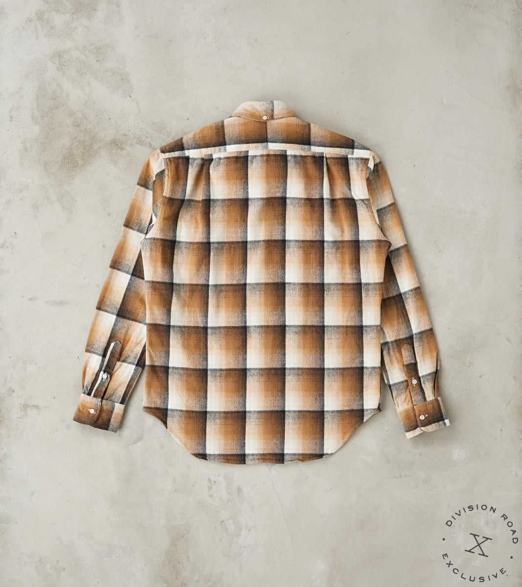 Japanese Geometric Check Shaggy Flannel Camper - Khaki & Black