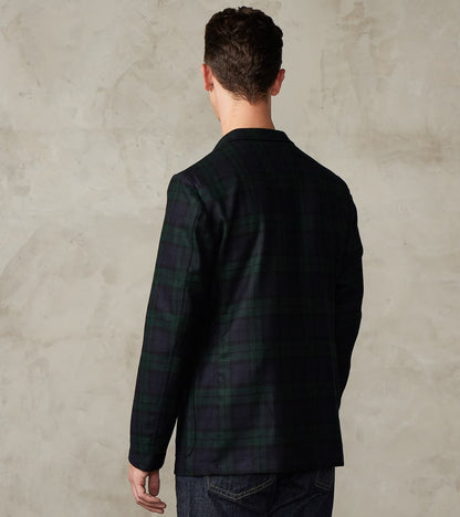 GVxDR Simple Jacket - Fox Brothers® Wool Twill Flannel - Blackwatch Tartan Check