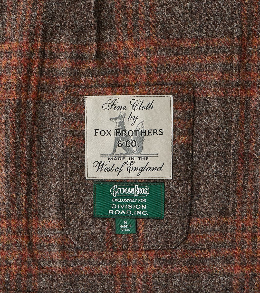 GVxDR Simple Jacket - Fox Brothers® Wool Twill Tweed - Amber Brown Windowpane Check
