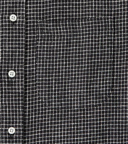 Japanese Old Slub Checked Twill Camper - Black