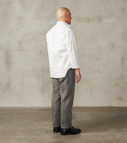 Japanese Amekaji Stripe Oxford - White