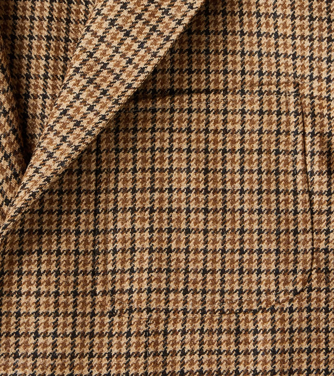 GVxDR Simple Jacket - Fox Brothers® Wool Twill Flannel - Harvest Houndstooth Check