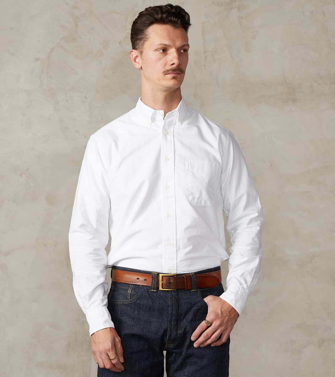 Gitman Vintage x Division Road Cambridge Oxford - White