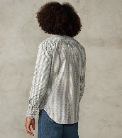 Japanese Brushed Dobby Check - Ecru