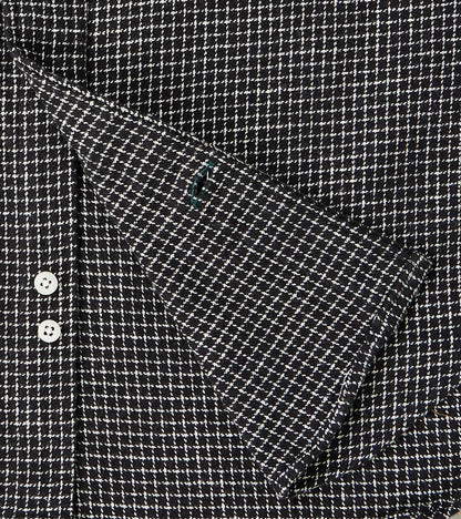 Japanese Old Slub Checked Twill Camper - Black