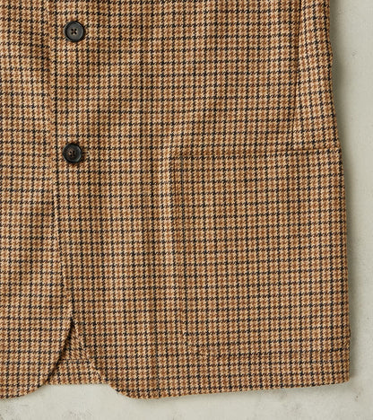 GVxDR Simple Jacket - Fox Brothers® Wool Twill Flannel - Harvest Houndstooth Check