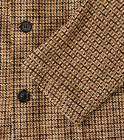 GVxDR Simple Jacket - Fox Brothers® Wool Twill Flannel - Harvest Houndstooth Check
