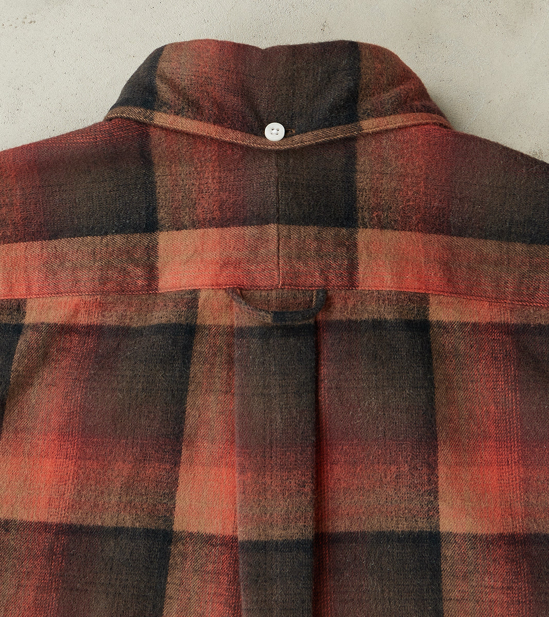 Japanese Geometric Check Shaggy Flannel - Red & Black