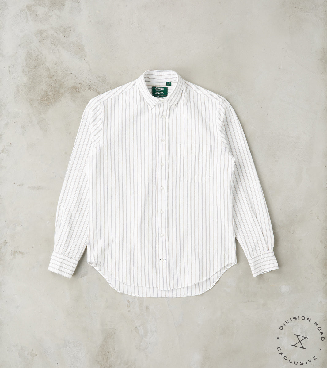 Gitman Vintage x Division Road Japanese Amekaji Stripe Oxford - White