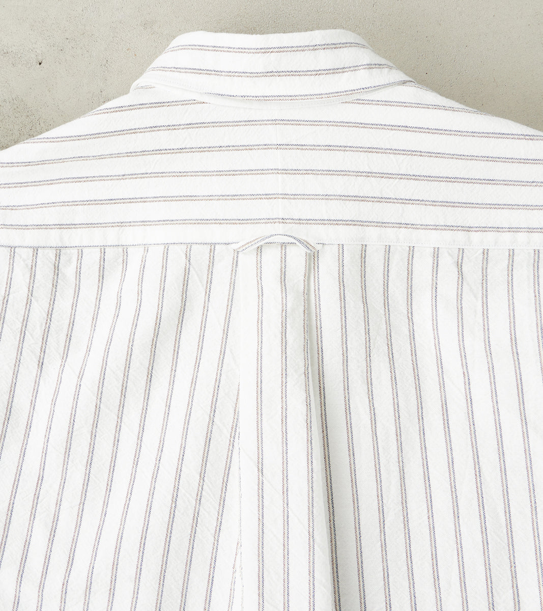 Japanese Amekaji Stripe Oxford - White