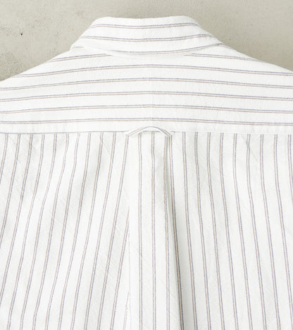 Japanese Amekaji Stripe Oxford - White