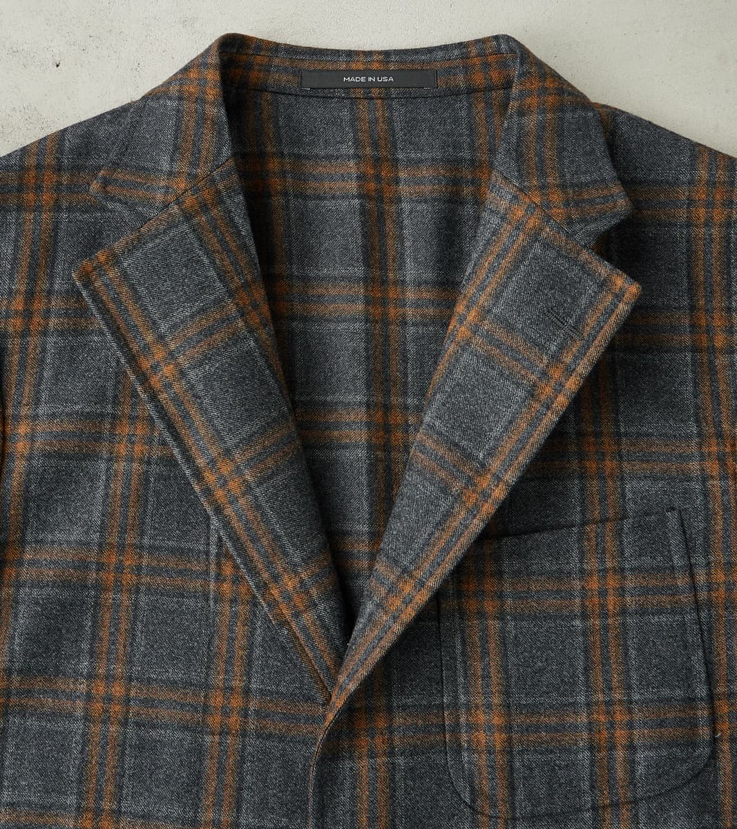 Simple Jacket- Marling & Evans® British Plaid Wool Flannel - Charcoal & Chestnut