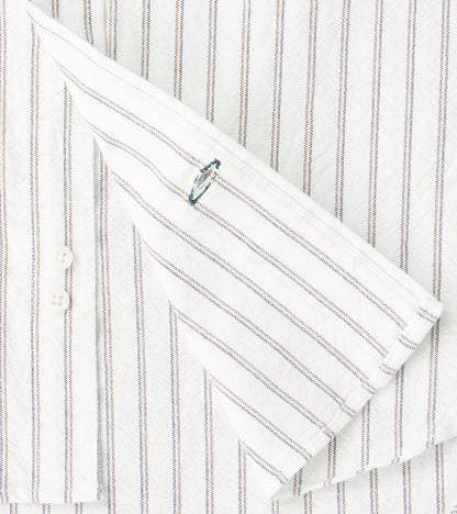 Japanese Amekaji Stripe Oxford - White