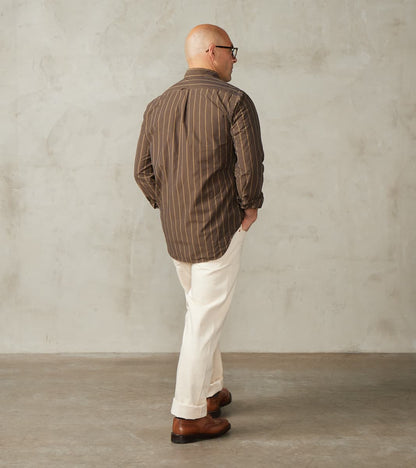 Japanese Washer Stripe - Bronze Brown