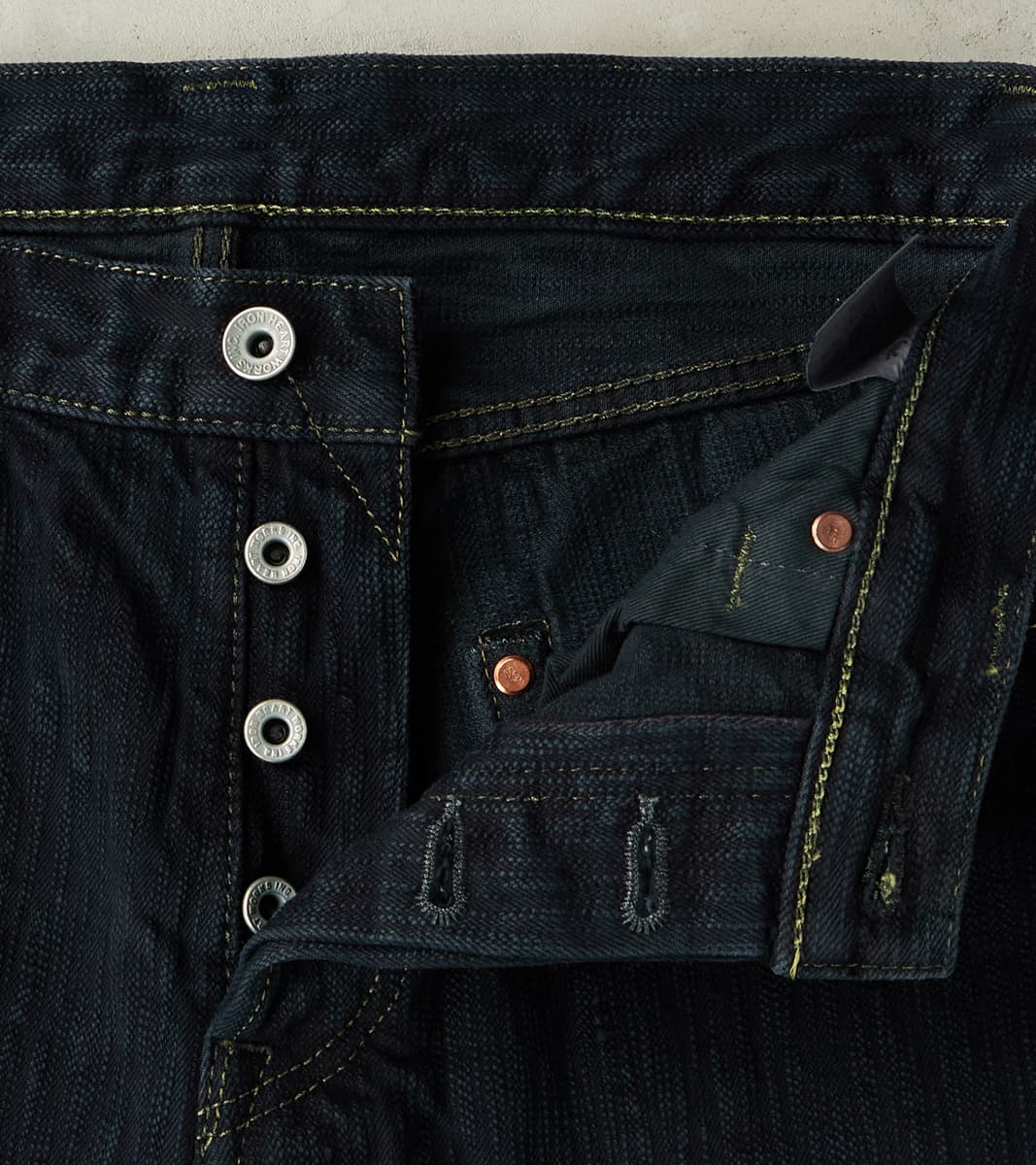 634S-SLBOD - Straight - 16oz Slubby Selvedge Indigo Overdyed Black