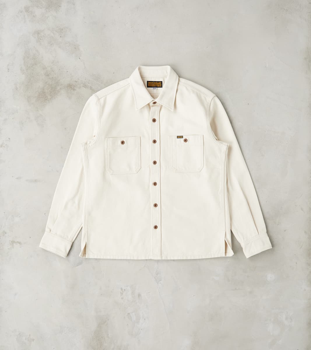 Iron Heart 423-IVO - Work Overshirt - 13oz Ivory Oxford Cloth