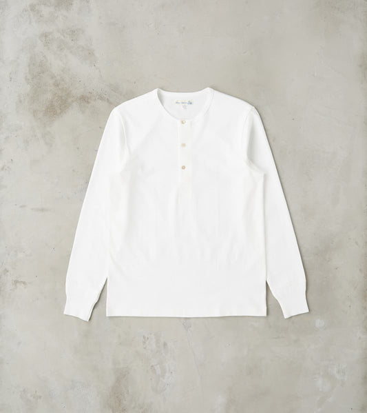 2M06 Good Originals - 6.8oz Vintage Machine 2-Thread Henley - 01 White