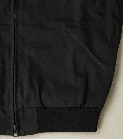 Merz b. x Dehen Pilot Jacket - 12oz H.Stevensons® Dry Waxed Herringbone - Deep Black
