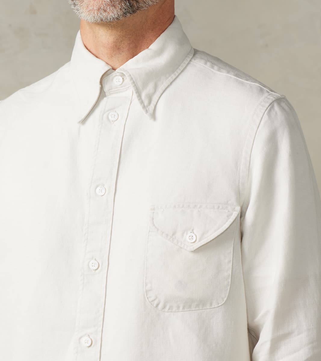 American Camp Shirt - Spence Bryson® Bone Irish Linen