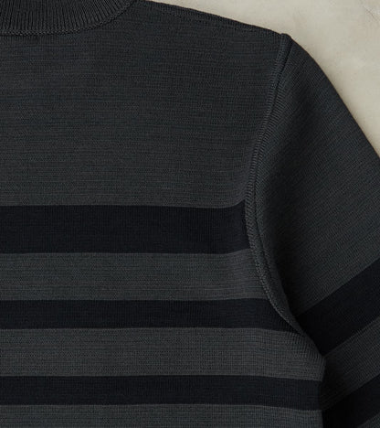 Given III Crewneck - Molten Grey & Navy Blue