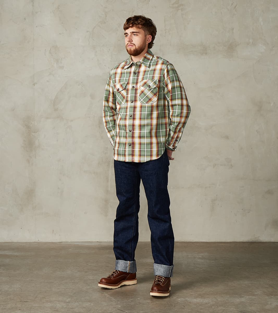 S500AX 18oz Ai Plus Benkei Natural Indigo - Regular Straight