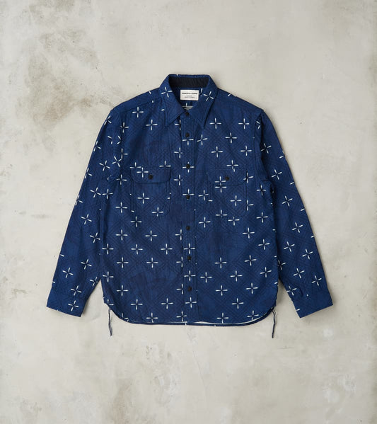 Samurai - SSS25-02W Indigo Dyed Narihirabishi Goldfish Jacquard Work S…
