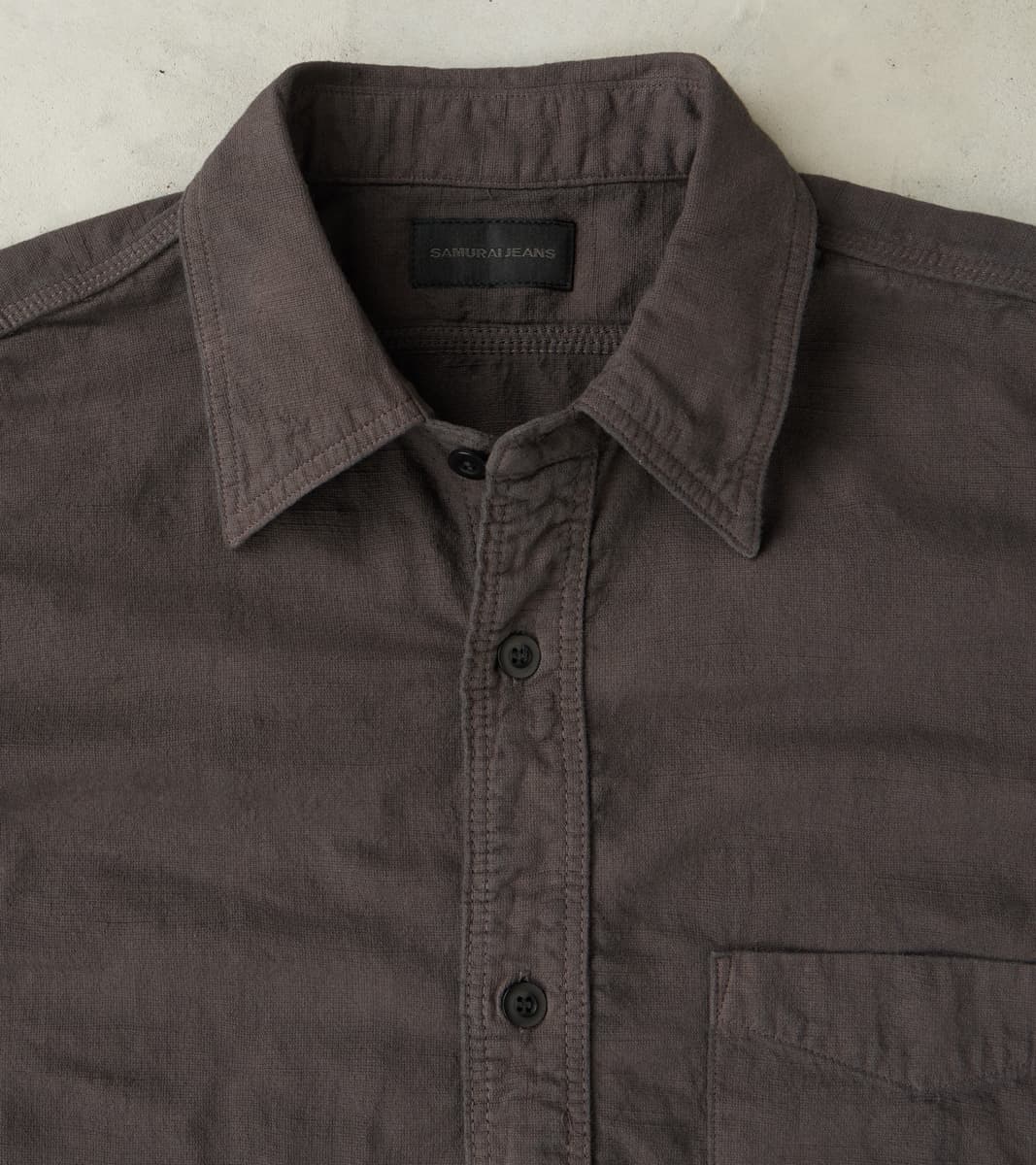 SSS26-ATW Charcoal Tropical Weather Dobby Shirt