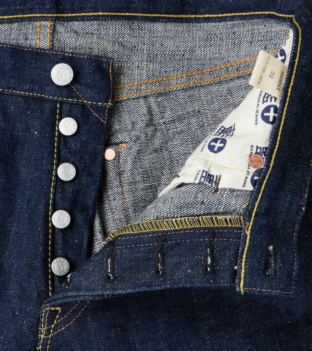 S500AX 18oz Ai Plus Benkei Natural Indigo - Regular Straight