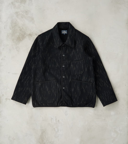 Studio D'Artisan Kasuri Black Beach Cloth Work Jacket