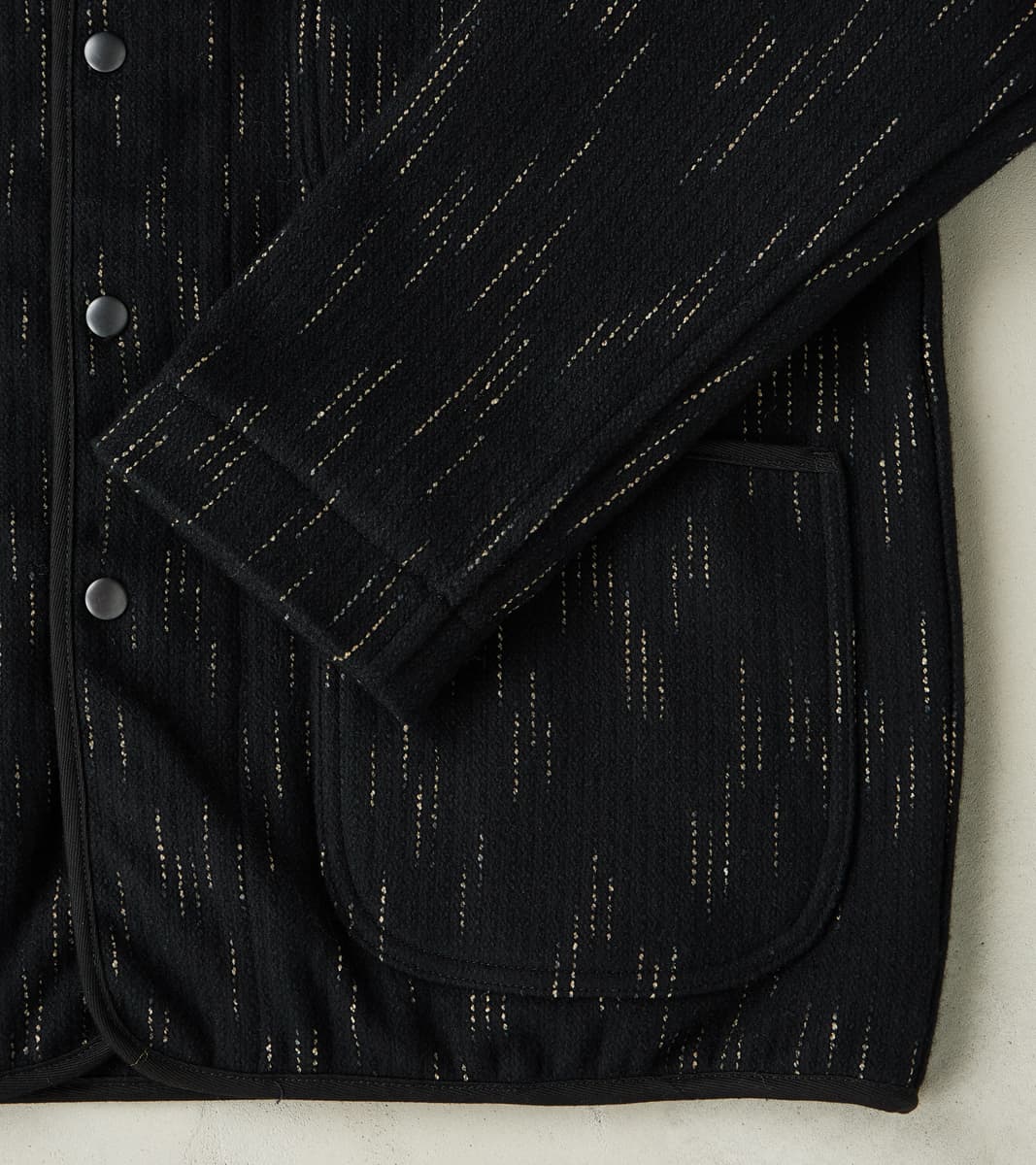Kasuri Black Beach Cloth Work Jacket