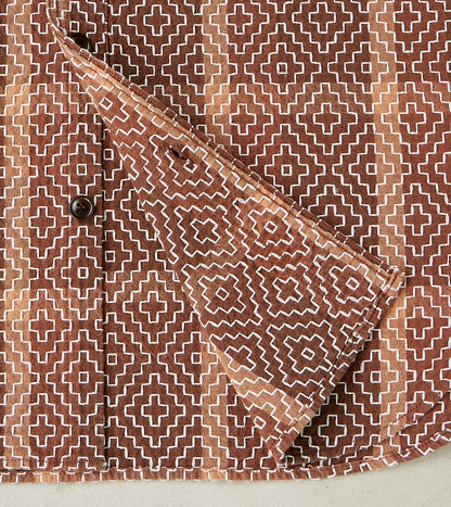 Noragi Kakishibu Persimmon Sashiko Workshirt