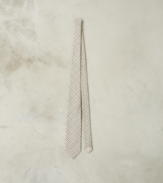 ts(s) Neck Tie - Smoky Plaid Cotton Twill Cloth - Tattersall