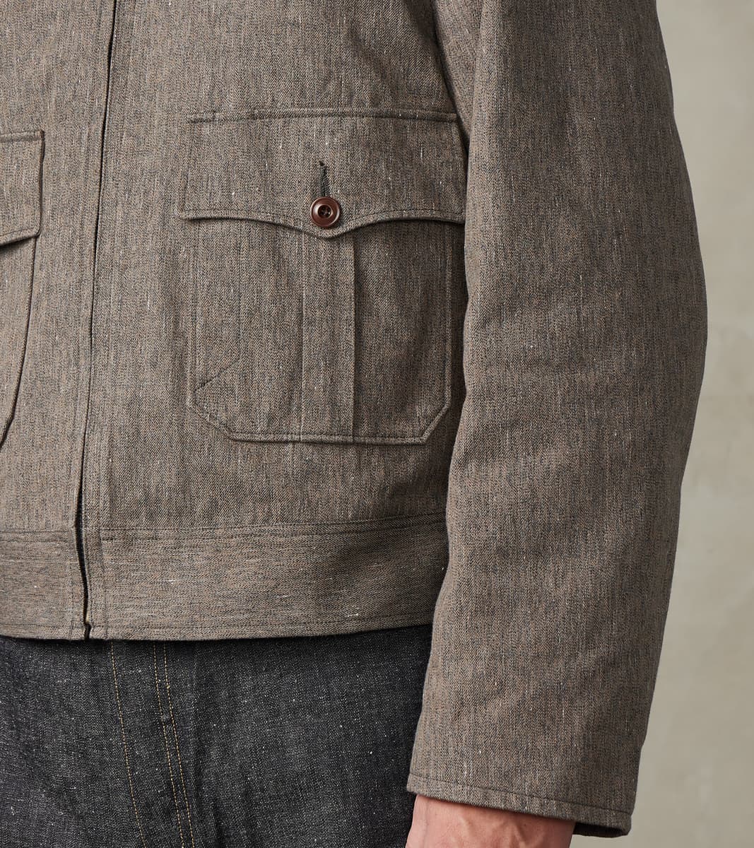 Lot. 330 US Letter Carrier Jacket - Kemonogasuri Cotton Twill - Melange Charcoal