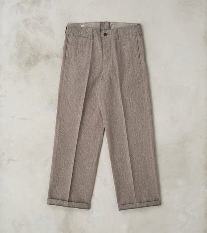Taiga Takahashi T.T Lot. 221 Field Trousers - Kemonogasuri Cotton Twil…