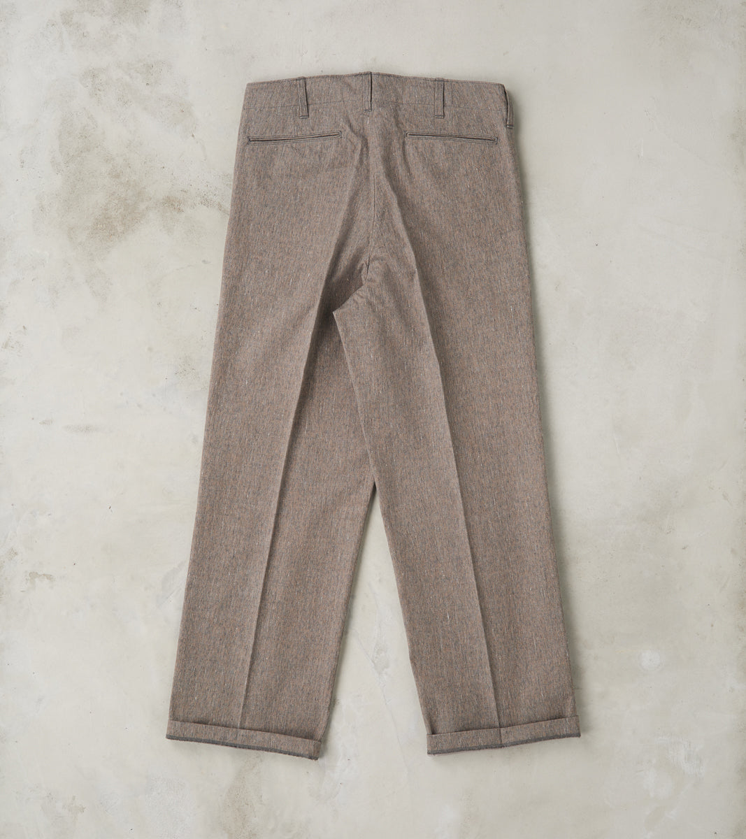 Lot. 221 Field Trousers - Kemonogasuri Cotton Twill - Melange Charcoal