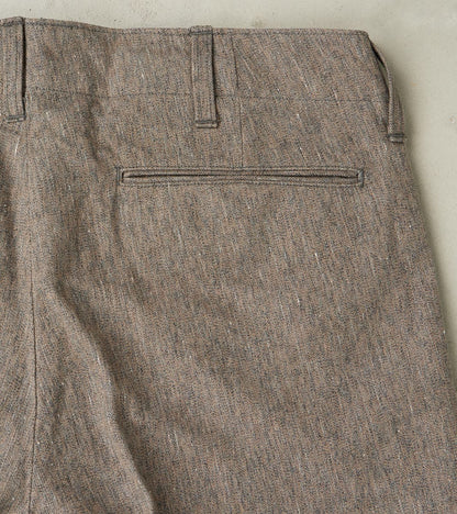 Lot. 221 Field Trousers - Kemonogasuri Cotton Twill - Melange Charcoal