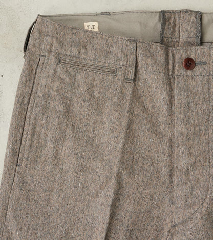 Lot. 221 Field Trousers - Kemonogasuri Cotton Twill - Melange Charcoal