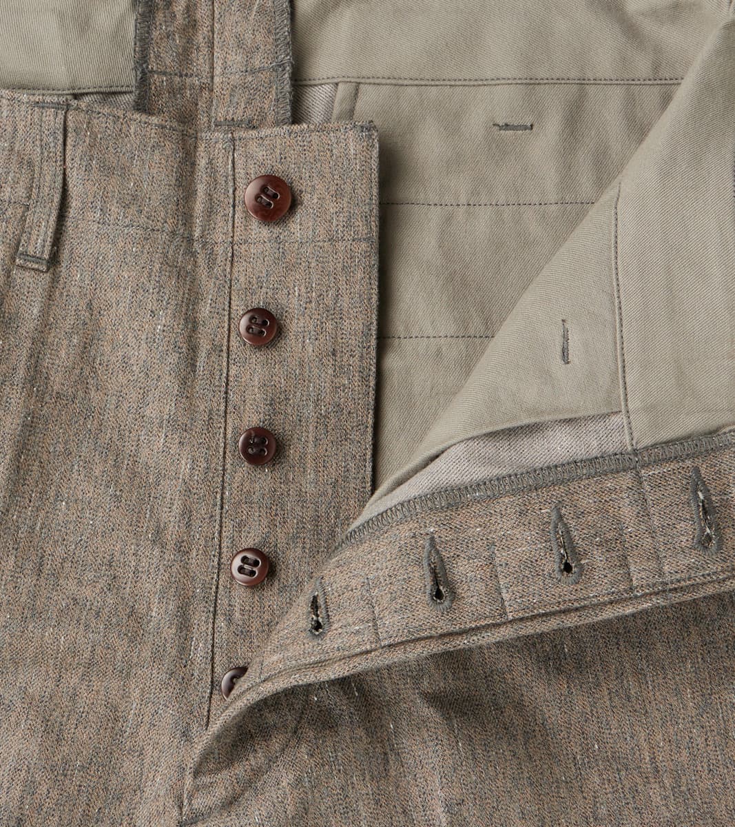 Lot. 221 Field Trousers - Kemonogasuri Cotton Twill - Melange Charcoal