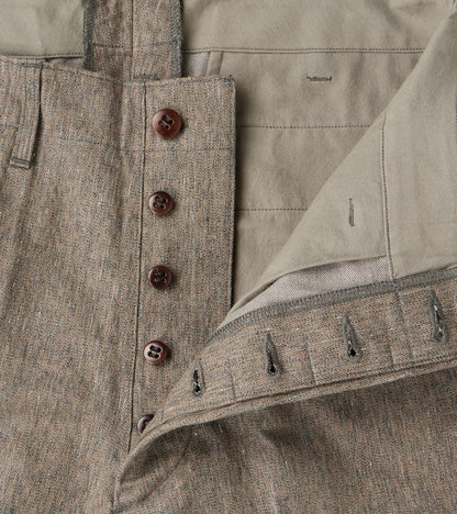 Lot. 221 Field Trousers - Kemonogasuri Cotton Twill - Melange Charcoal