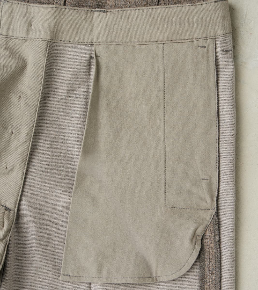 Lot. 221 Field Trousers - Kemonogasuri Cotton Twill - Melange Charcoal