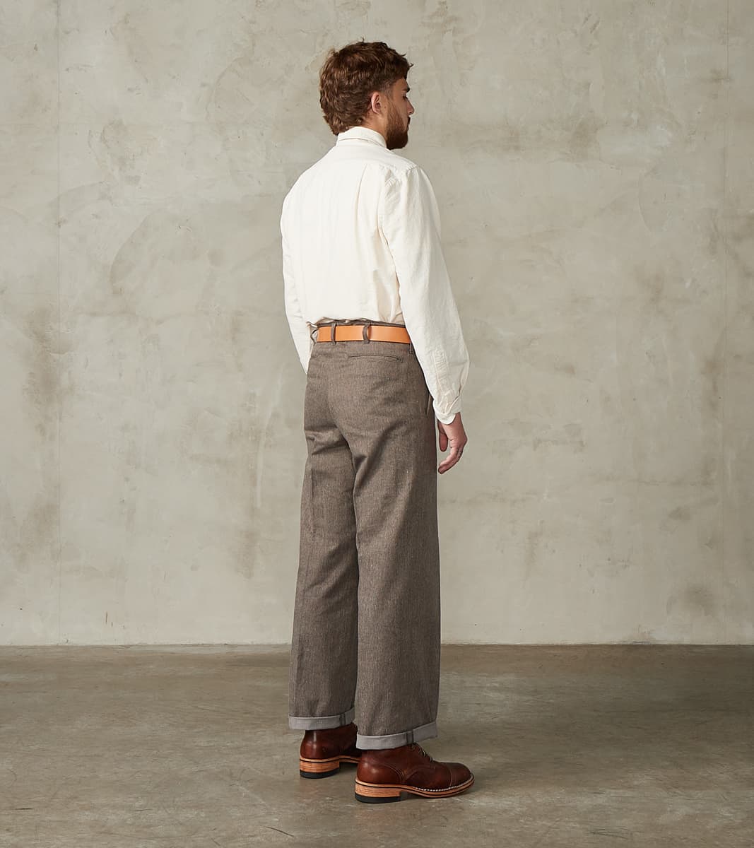 Lot. 221 Field Trousers - Kemonogasuri Cotton Twill - Melange Charcoal