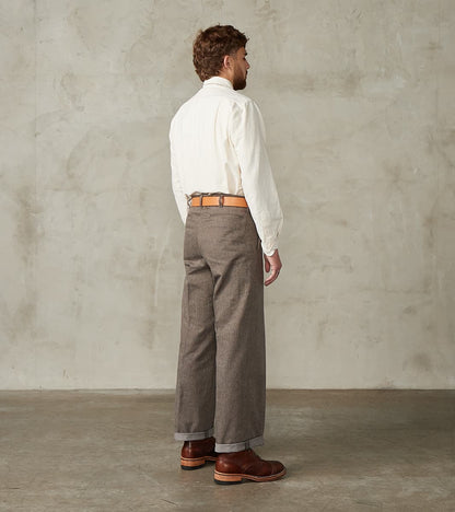 Lot. 221 Field Trousers - Kemonogasuri Cotton Twill - Melange Charcoal