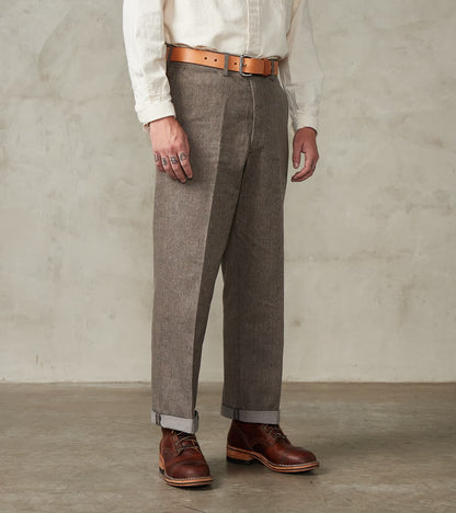Taiga Takahashi T.T Lot. 221 Field Trousers - Kemonogasuri Cotton Twil…