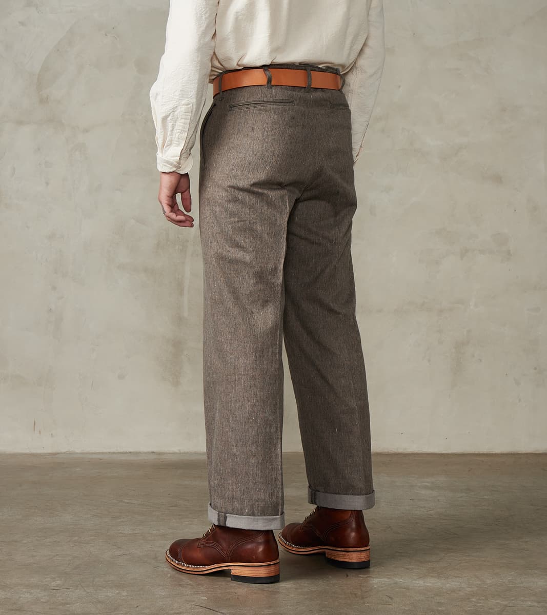 Lot. 221 Field Trousers - Kemonogasuri Cotton Twill - Melange Charcoal