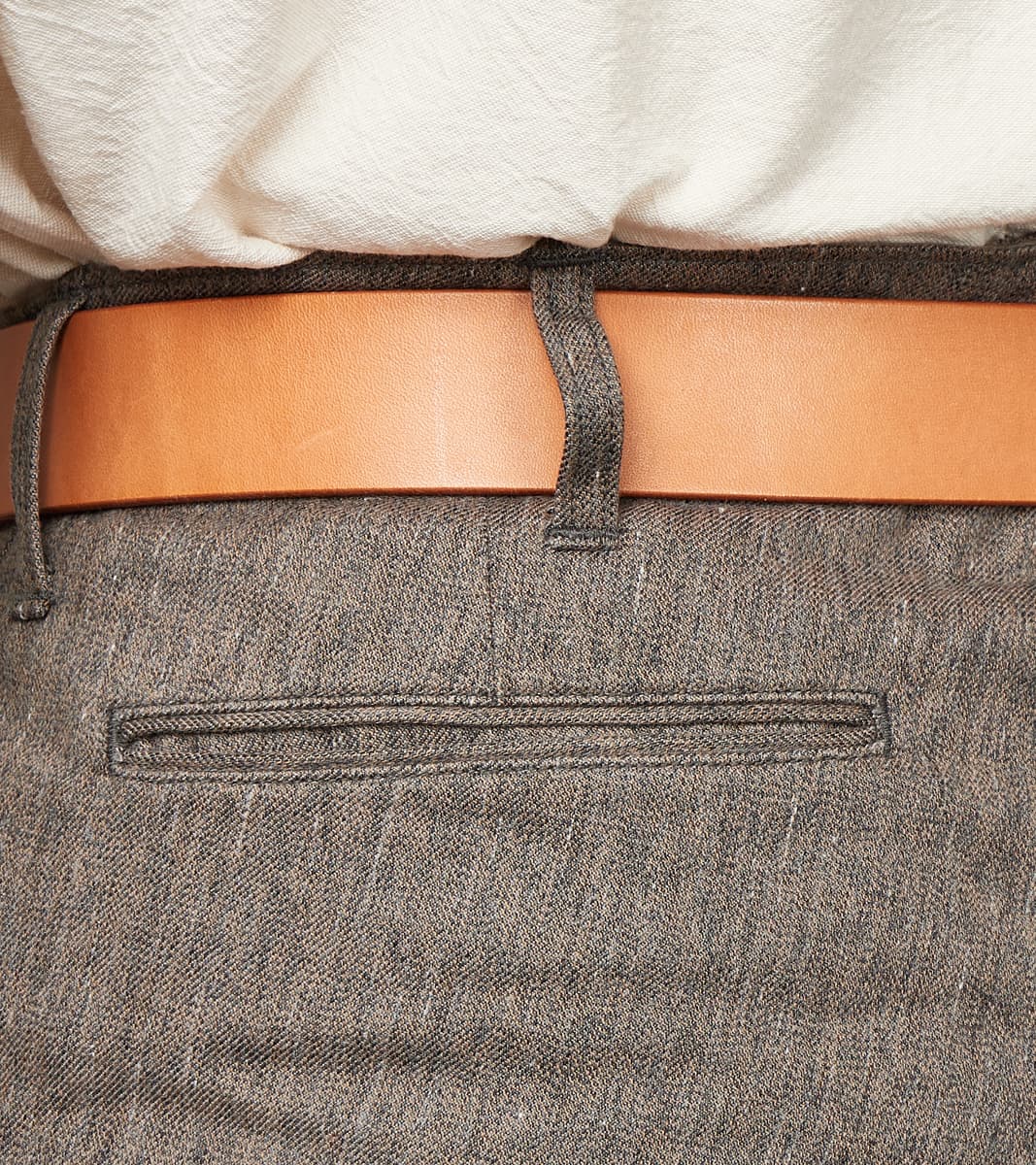 Lot. 221 Field Trousers - Kemonogasuri Cotton Twill - Melange Charcoal