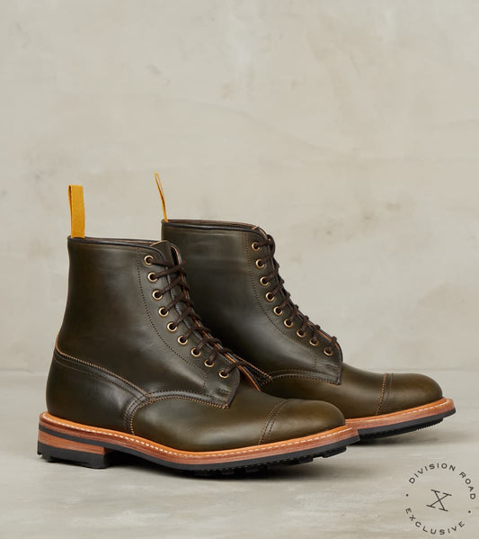Tricker's x Division Road Churchill Boot - 4497 - Ridgeway - Horween Dark Forest …