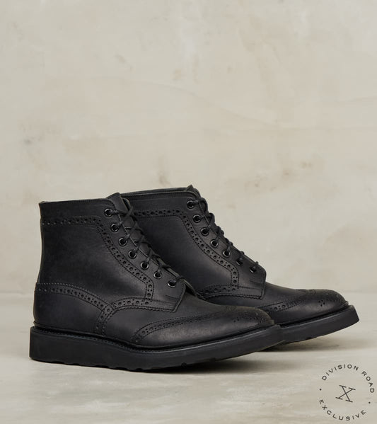 Tricker's x Division Road Stow Boot - 4497 - Vibram Morflex - Badalassi Nero Pueb…