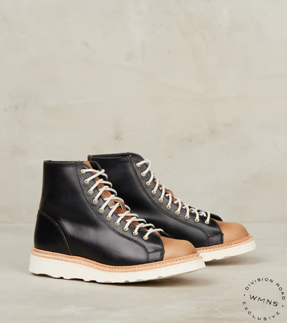 Tricker's x Division Road WMNs Super Monkey Boot - Horween Black & Natural CXL